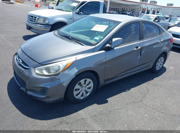 KMHCT4AE0GU140618 2016 HYUNDAI ACCENT Серый Передняя левая четверть