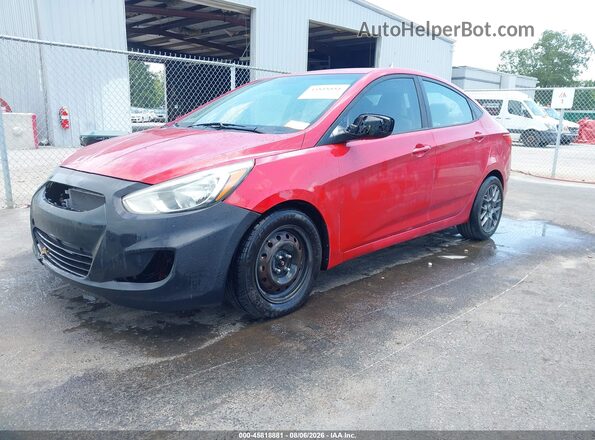 KMHCT4AE0GU161355 2016 HYUNDAI ACCENT Красный Передняя левая четверть