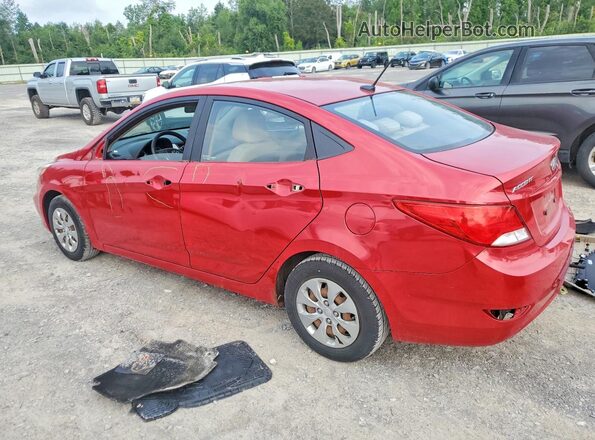 KMHCT4AE0GU969771 2016 HYUNDAI ACCENT Red Trasero izquierdo