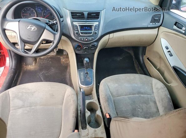 KMHCT4AE0GU969771 2016 HYUNDAI ACCENT Red Vista del salpicadero
