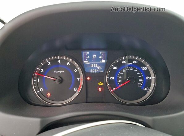 KMHCT4AE0HU373688 2017 HYUNDAI ACCENT Gray Instrument cluster view