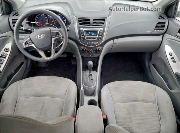 KMHCT4AE0HU373688 2017 HYUNDAI ACCENT Gray Dashboard view