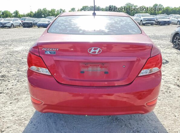 KMHCT4AE1GU050247 2016 HYUNDAI ACCENT Red Widok z tyłu
