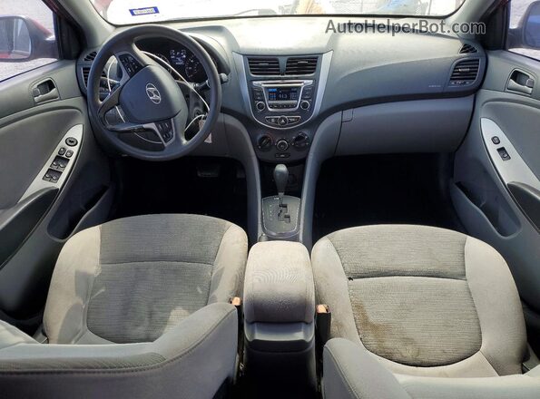 KMHCT4AE1GU050247 2016 HYUNDAI ACCENT Red Widok deski rozdzielczej