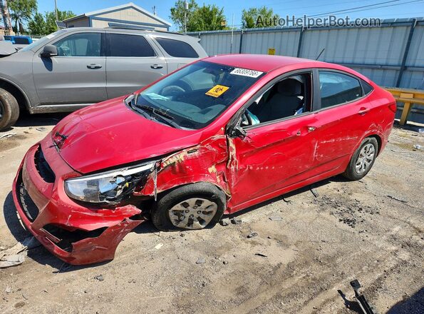 KMHCT4AE1HU187934 2017 HYUNDAI ACCENT Red Задня ліва чверть