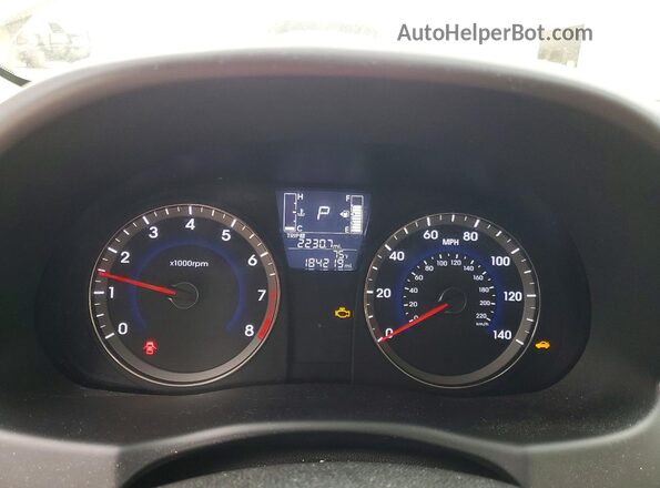 KMHCT4AE1HU264379 2017 HYUNDAI ACCENT Бежевый Вид щитка приборов