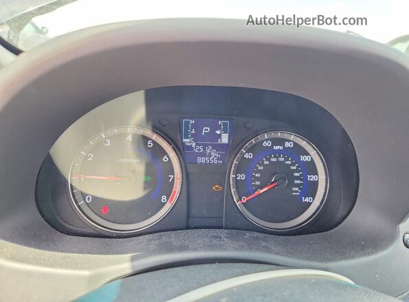 KMHCT4AE2GU021016 2016 HYUNDAI ACCENT Gray Вид щитка приладів
