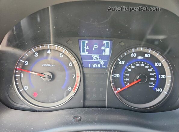 KMHCT4AE2GU066506 2016 HYUNDAI ACCENT Black Вид щитка приладів