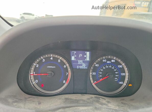KMHCT4AE2GU117700 2016 HYUNDAI ACCENT Black Вид щитка приладів