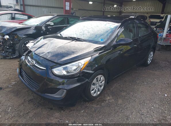 KMHCT4AE2GU136585 2016 HYUNDAI ACCENT Черный Передняя левая четверть