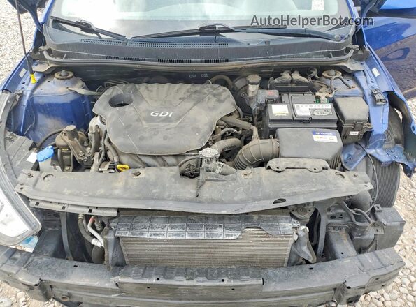 KMHCT4AE2GU963499 2016 HYUNDAI ACCENT Blue Սալոնի հետևի տեսք