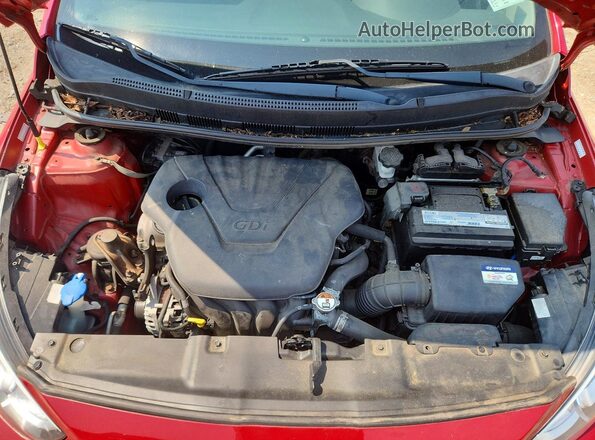 KMHCT4AE2HU345598 2017 HYUNDAI ACCENT Red Widok wnętrza z tyłu