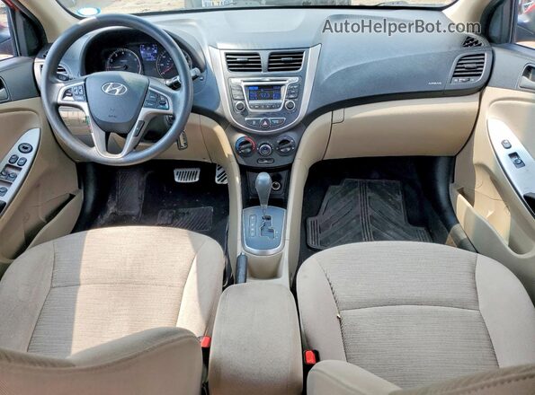 KMHCT4AE2HU373790 2017 HYUNDAI ACCENT Red Vista del salpicadero