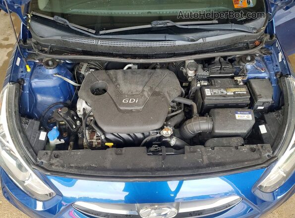 KMHCT4AE3GU025480 2016 HYUNDAI ACCENT Blue უკანა სალონის ხედი