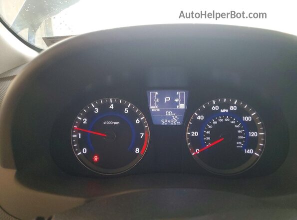 KMHCT4AE3GU025480 2016 HYUNDAI ACCENT Blue ხელსაწყოთა პანელის ხედი