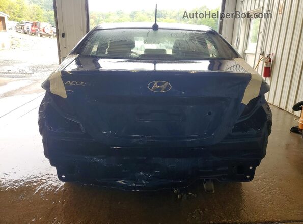 KMHCT4AE3GU025480 2016 HYUNDAI ACCENT Blue უკანა ხედი