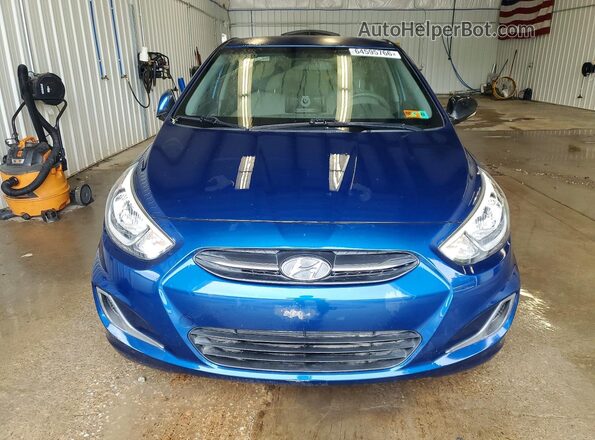 KMHCT4AE3GU025480 2016 HYUNDAI ACCENT Blue წინა ხედი