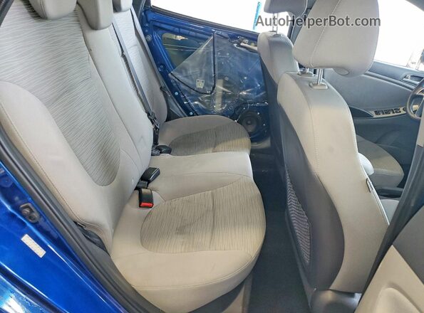 KMHCT4AE3GU025480 2016 HYUNDAI ACCENT Blue უკანა სავარძლების ხედი