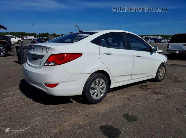 KMHCT4AE3GU045180 2016 HYUNDAI ACCENT White Задня права чверть
