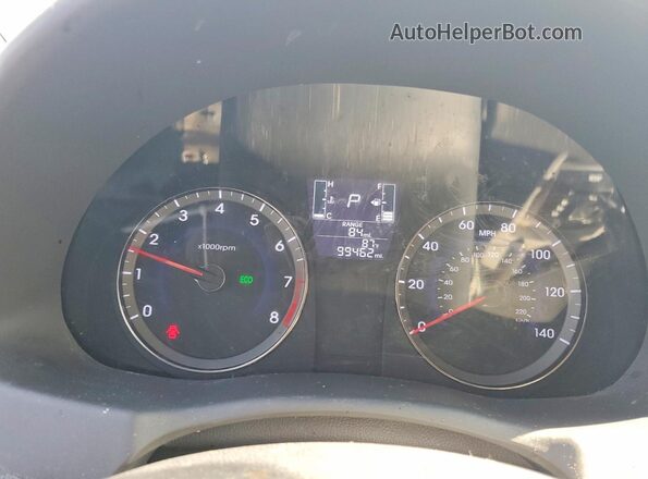 KMHCT4AE3GU045180 2016 HYUNDAI ACCENT White Вид щитка приладів
