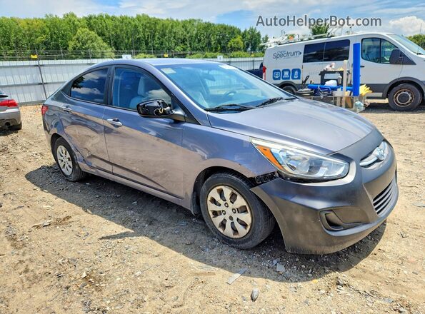 KMHCT4AE3GU049150 2016 HYUNDAI ACCENT Gray Delantero derecho
