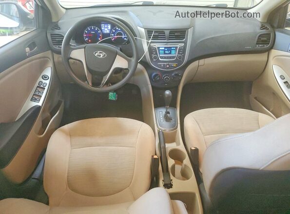 KMHCT4AE3GU060682 2016 HYUNDAI ACCENT Cream Вид панелі приладів