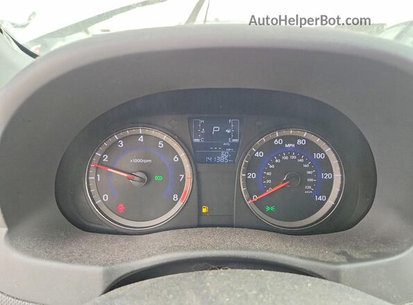 KMHCT4AE3GU105748 2016 HYUNDAI ACCENT Белый Вид щитка приборов