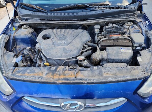 KMHCT4AE3GU153945 2016 HYUNDAI ACCENT Blue უკანა სალონის ხედი
