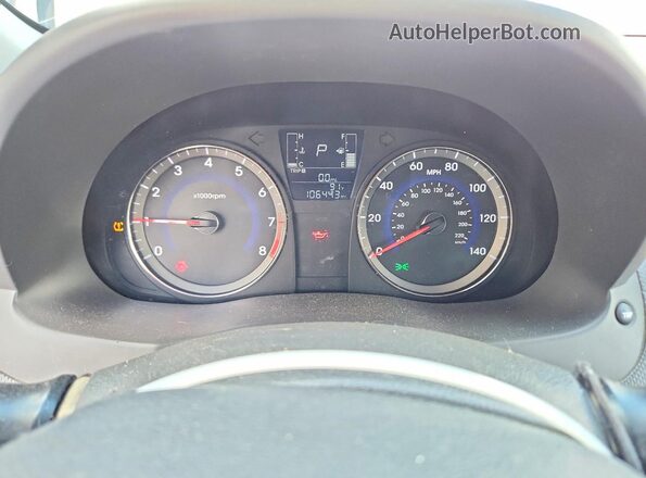 KMHCT4AE3GU153945 2016 HYUNDAI ACCENT Blue ხელსაწყოთა პანელის ხედი