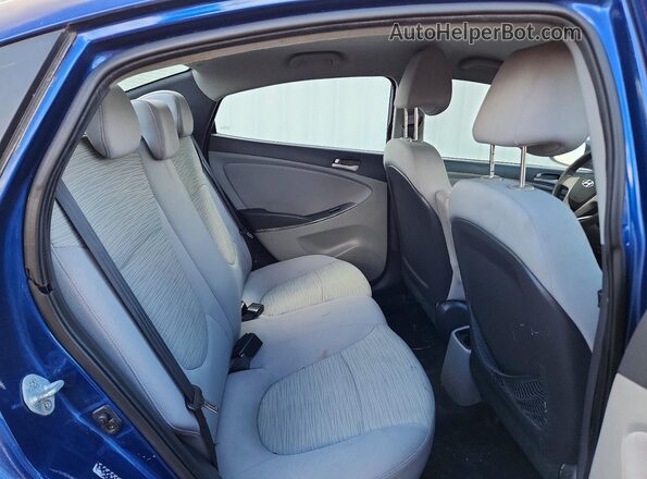 KMHCT4AE3GU153945 2016 HYUNDAI ACCENT Blue უკანა სავარძლების ხედი