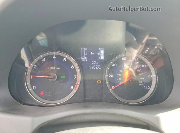 KMHCT4AE3GU970168 2016 HYUNDAI ACCENT White Widok zestawu wskaźników
