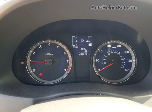 KMHCT4AE3GU975841 2016 HYUNDAI ACCENT Blue Вид щитка приладів