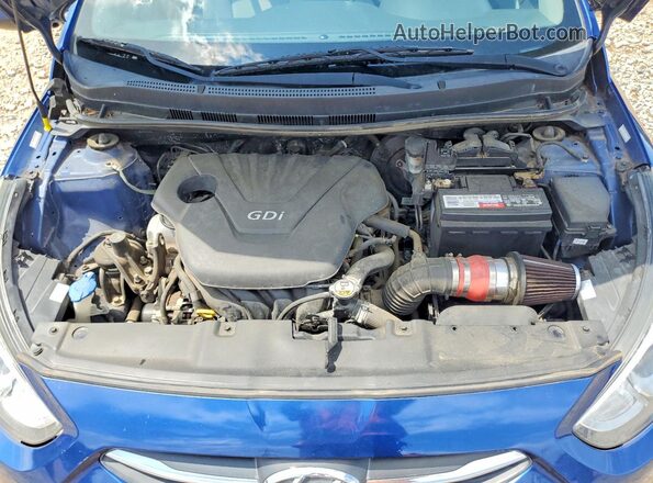 KMHCT4AE3GU975841 2016 HYUNDAI ACCENT Blue Вид задньої частини салону