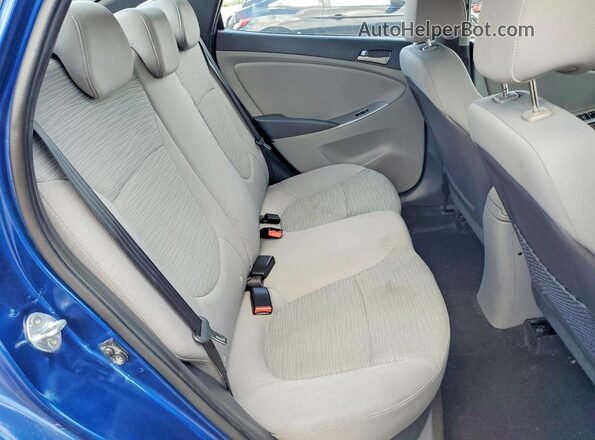 KMHCT4AE3GU975841 2016 HYUNDAI ACCENT Blue Вид задніх сидінь
