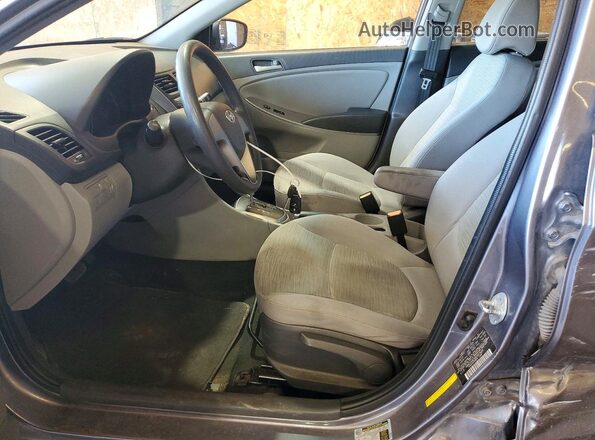 KMHCT4AE3GU997628 2016 HYUNDAI ACCENT Gray წინა სალონის ხედი