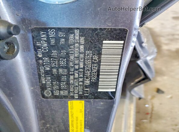 KMHCT4AE3GU997628 2016 HYUNDAI ACCENT Gray ძრავის განყოფილების ხედი