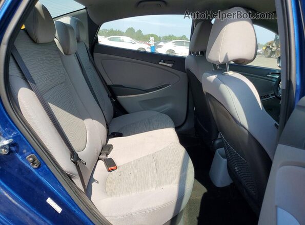 KMHCT4AE3HU255702 2017 HYUNDAI ACCENT Blue უკანა სავარძლების ხედი