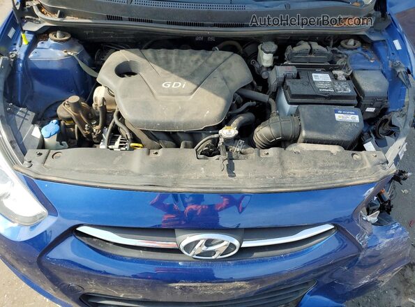 KMHCT4AE3HU255702 2017 HYUNDAI ACCENT Blue უკანა სალონის ხედი