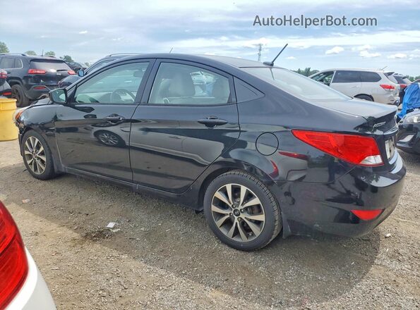 KMHCT4AE3HU318765 2017 HYUNDAI ACCENT Black Trasero izquierdo