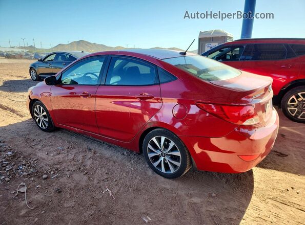 KMHCT4AE3HU349577 2017 HYUNDAI ACCENT Red Задня ліва чверть