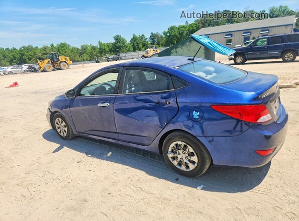 KMHCT4AE4GU010499 2016 HYUNDAI ACCENT Blue Задня ліва чверть