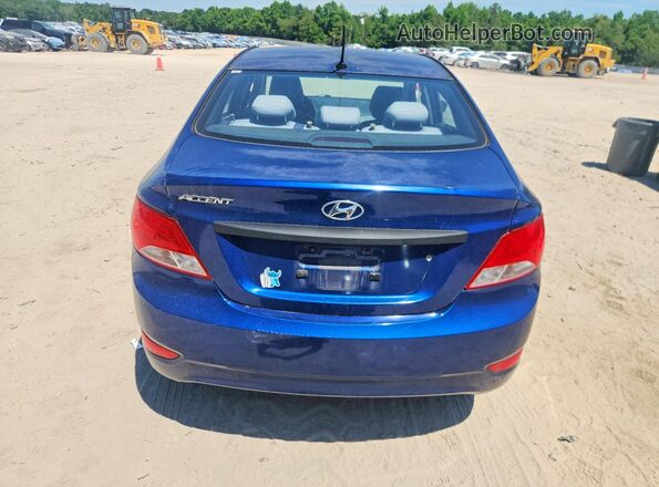 KMHCT4AE4GU010499 2016 HYUNDAI ACCENT Blue Вид ззаду