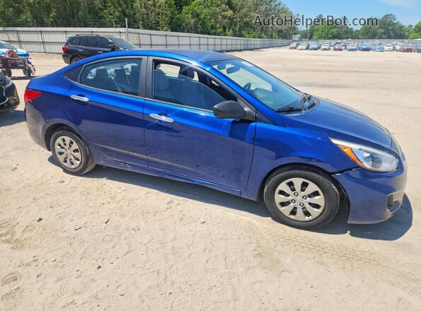 KMHCT4AE4GU010499 2016 HYUNDAI ACCENT Blue Передня права чверть