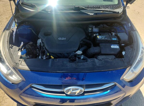 KMHCT4AE4GU010499 2016 HYUNDAI ACCENT Blue Вид задньої частини салону