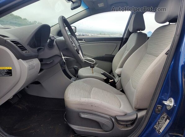 KMHCT4AE4GU018067 2016 HYUNDAI ACCENT Синий Вид салона спереди