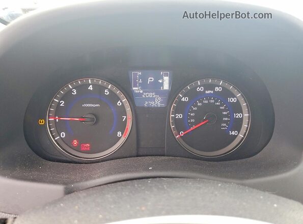 KMHCT4AE4GU018067 2016 HYUNDAI ACCENT Синий Вид щитка приборов