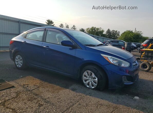 KMHCT4AE4GU018067 2016 HYUNDAI ACCENT Синий Передняя правая четверть