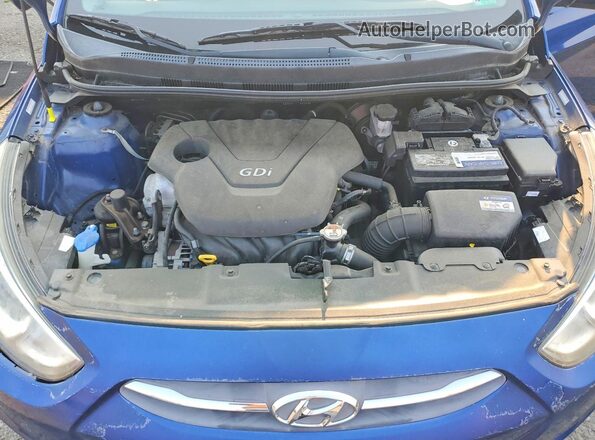 KMHCT4AE4GU018067 2016 HYUNDAI ACCENT Синий Вид задней части салона