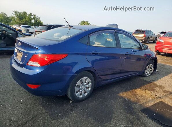 KMHCT4AE4GU018067 2016 HYUNDAI ACCENT Синий Задняя правая четверть