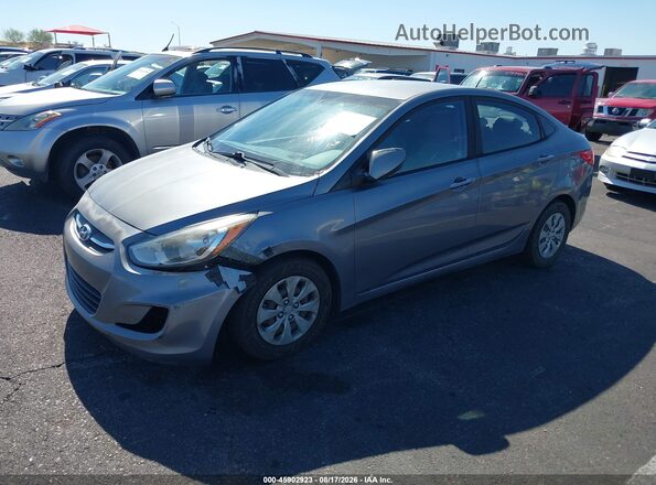 KMHCT4AE4GU111025 2016 HYUNDAI ACCENT Gray წინა მარცხენა ხედი სამი მეოთხედიდან